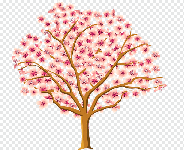 Красивое дерево на белом фоне