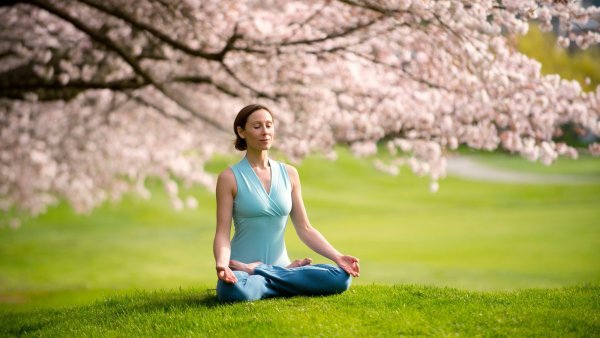 Медитация на природе осенью