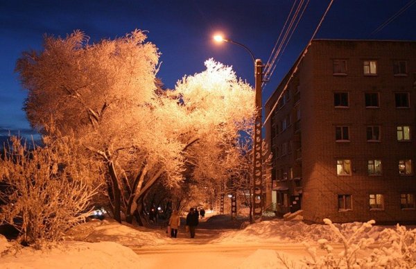 Город Березники Пермский край зимой