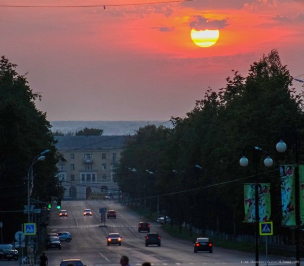 Красивый закат Пермский край Березники