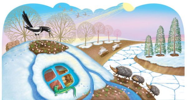 Зима иллюстрации для детей Нора