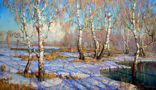«Ранняя Весна в Абрамцево» Левитан