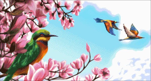 Летний пейзаж акварелью