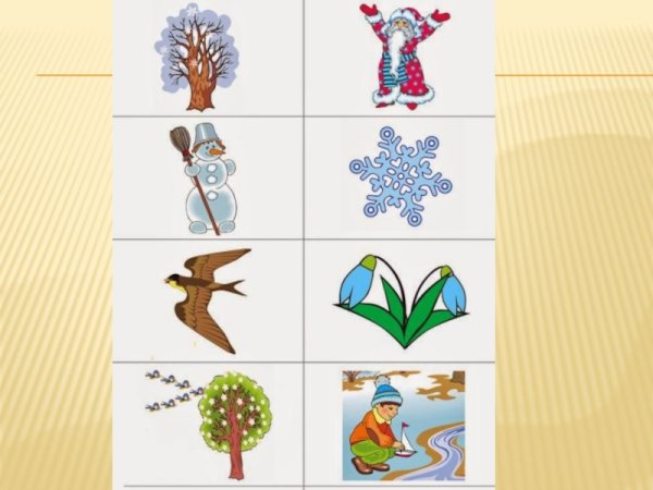 Предметы зимы для дошкольников