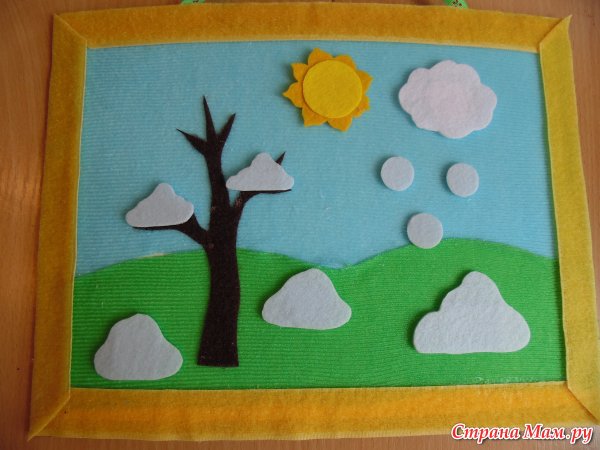 Аппликация из фетра Весна