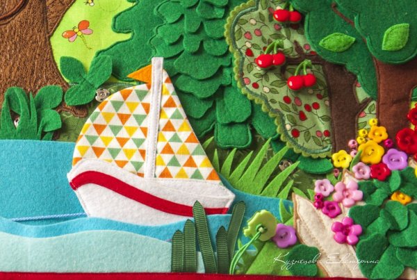 Панно из фетра лес