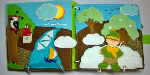 Развивающая книга из фетра Весна