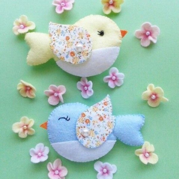 Птичка из фетра