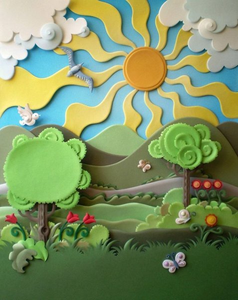 Объемные бумажные картины Карлоса Мейра