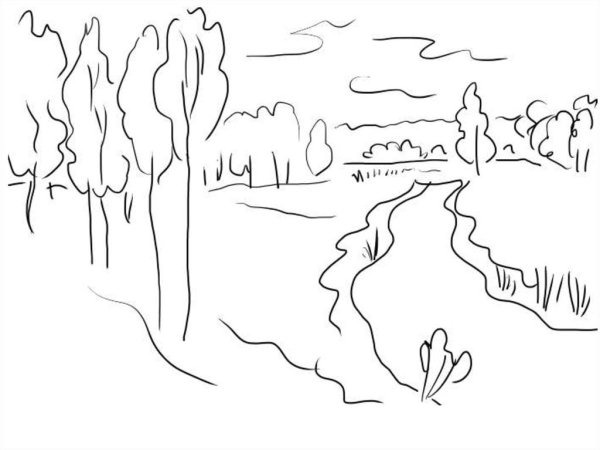 Трава раскраска