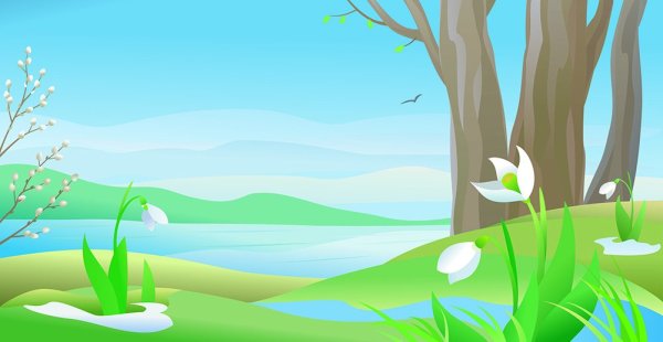 Весенняя Поляна мультяшная