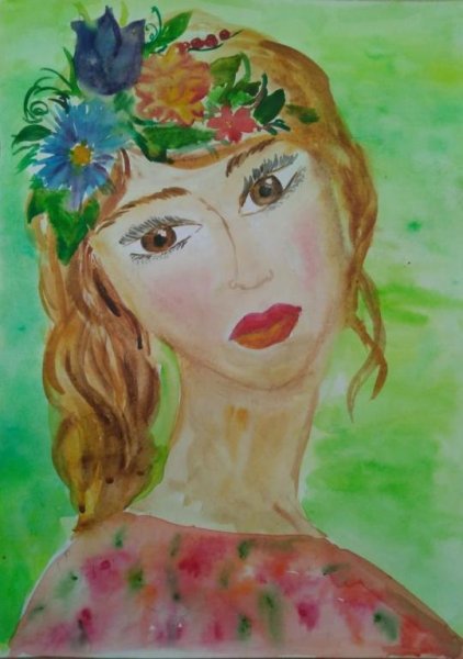 Весна в виде девушки