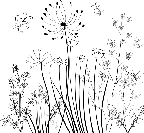 Раскраска Речной пейзаж