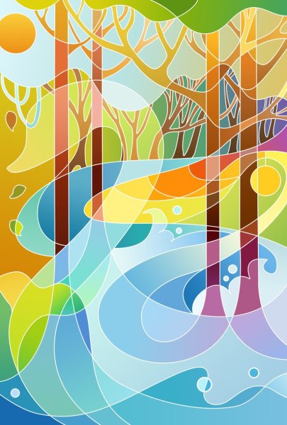 Абстрактная композиция лето
