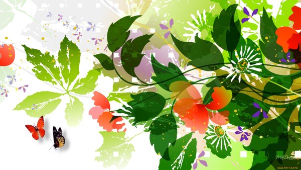 Яркий цветочный фон