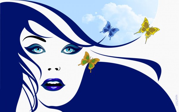 Силуэт лица женщины