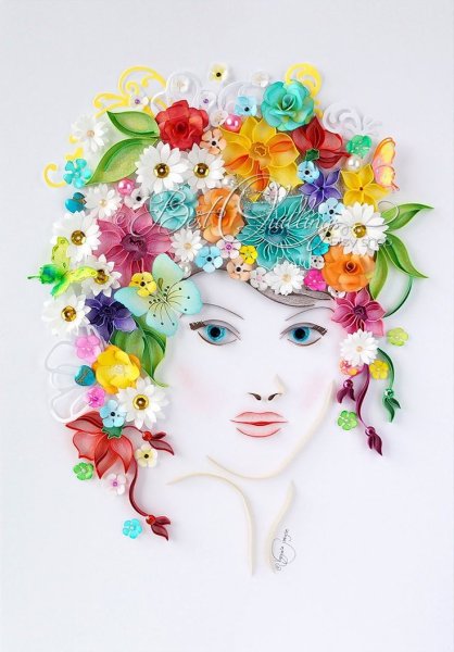 Квиллинг женские образы