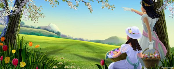 Красивые пейзажи с девочками