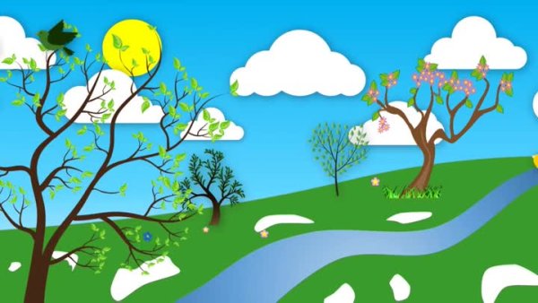 Мультяшные девочки с цветами