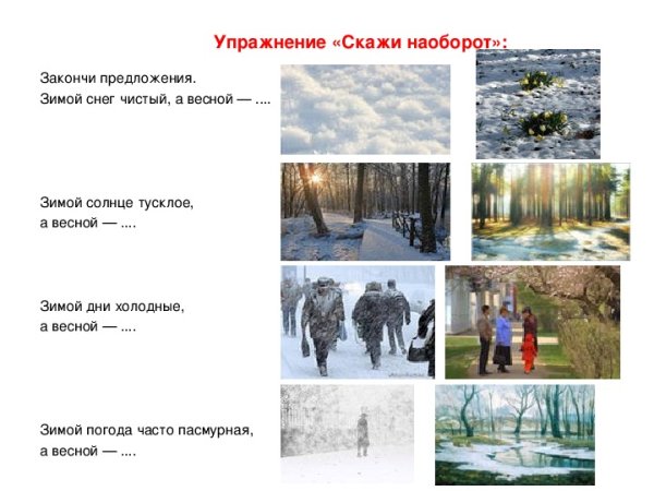 Приметы весны для дошкольников в картинках