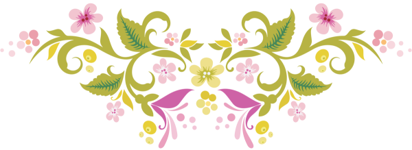 Весенний орнамент на прозрачном фоне