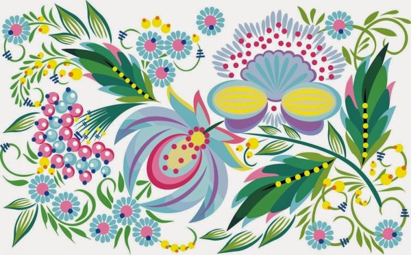 Узоры с цветами