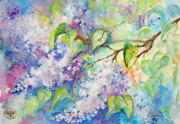 Нарисованная девушка в цветах