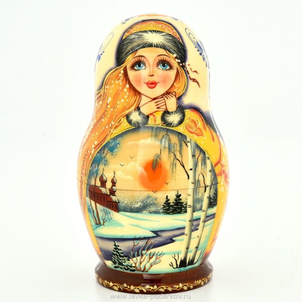 Матрешки с изображением природы