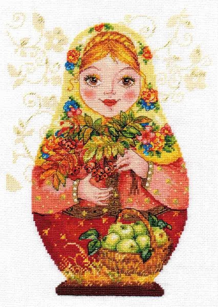 Матрешка с цветами