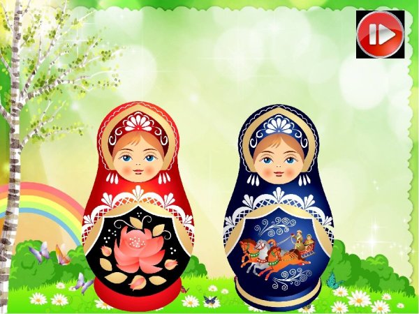 Матрешки в Федоскинской росписи