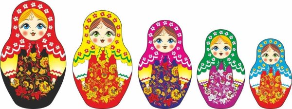 Матрешка Хохлома для детей