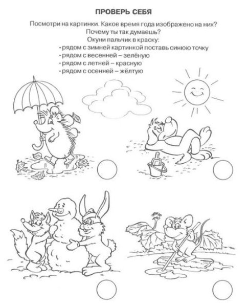 Весенний пейзаж раскраска