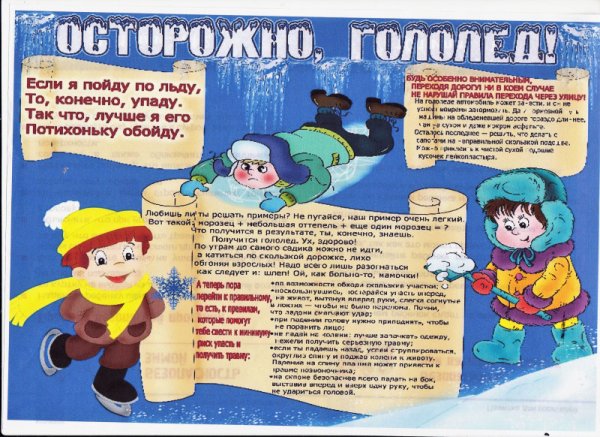 Консультация для родителей осторожно гололед