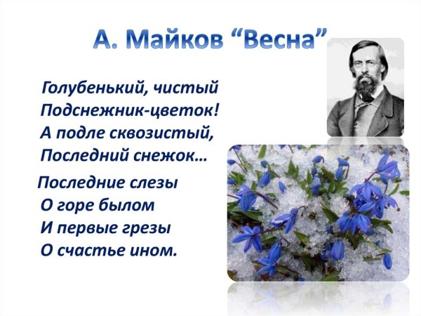 Аполлон Майков Весна выставляется первая рама