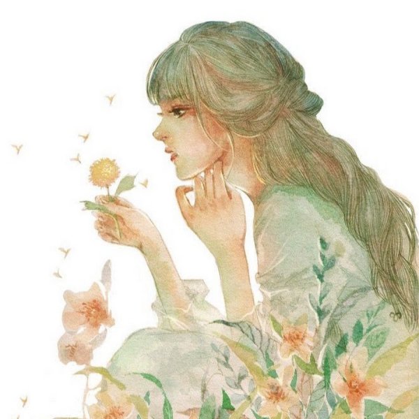 Девушка Весна акварель