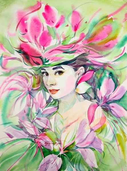 Акварели корейской художницы Ryu Eunja