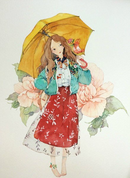 Японская художница Михо Хирано