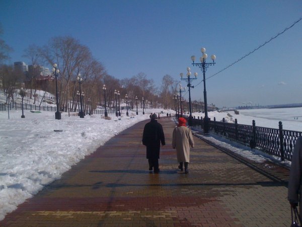 Хабаровск река Амур ледоход