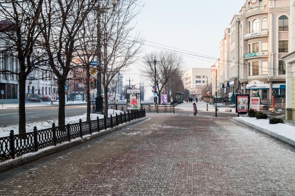 Набережная Хабаровск весной