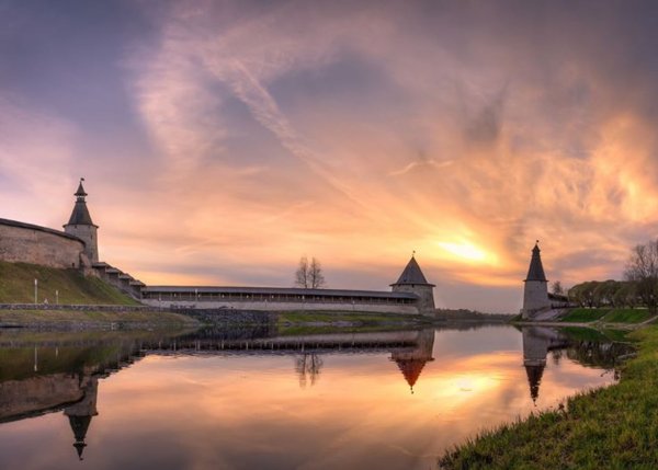 Псков зимой центр