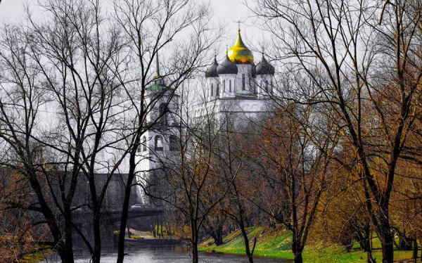 Городской округ город Псков зимой
