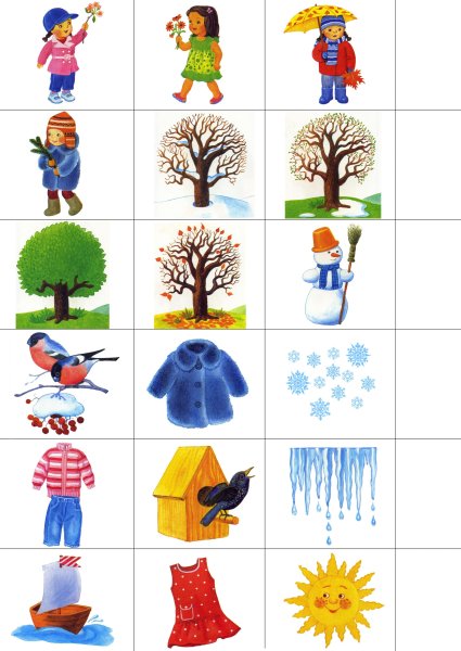 Карточки для дошкольников Весна