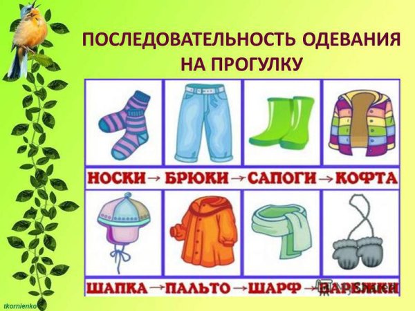 Алгоритм одевания детей летом