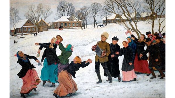 Художник Константин Трутовский. Святочные гуляния.