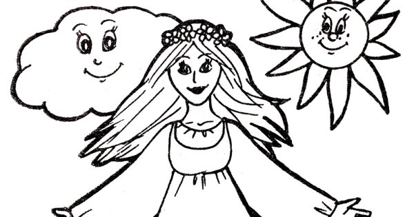 Раскраска Весна красна для детей