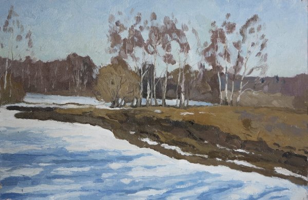 Рисование весеннего пейзажа