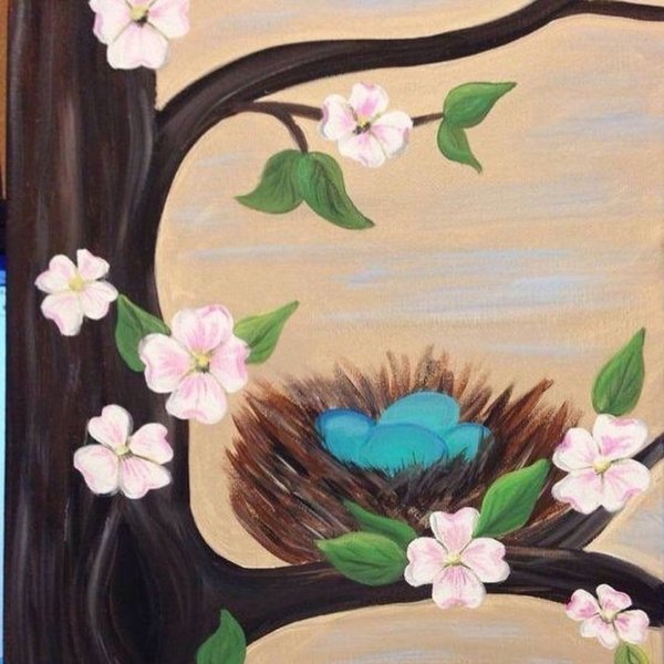 Весна гуашью