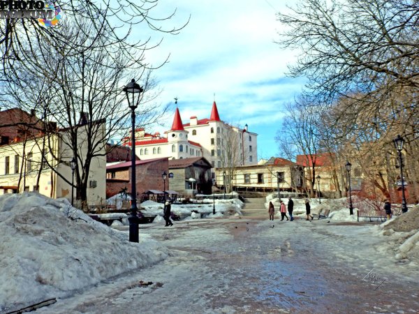 Выборг замок закат