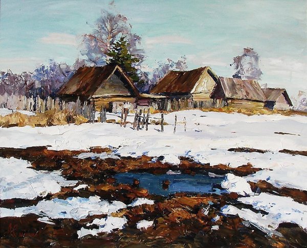 Художник Александр Файвисович русская деревня