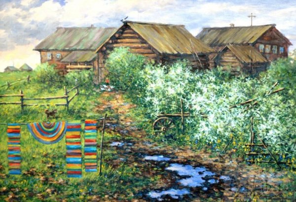 Художник Валерий Попов картины деревня